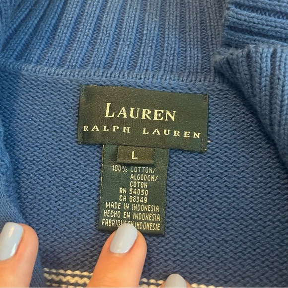 Ralph Lauren stripe quarterzip - Picture 3 of 3